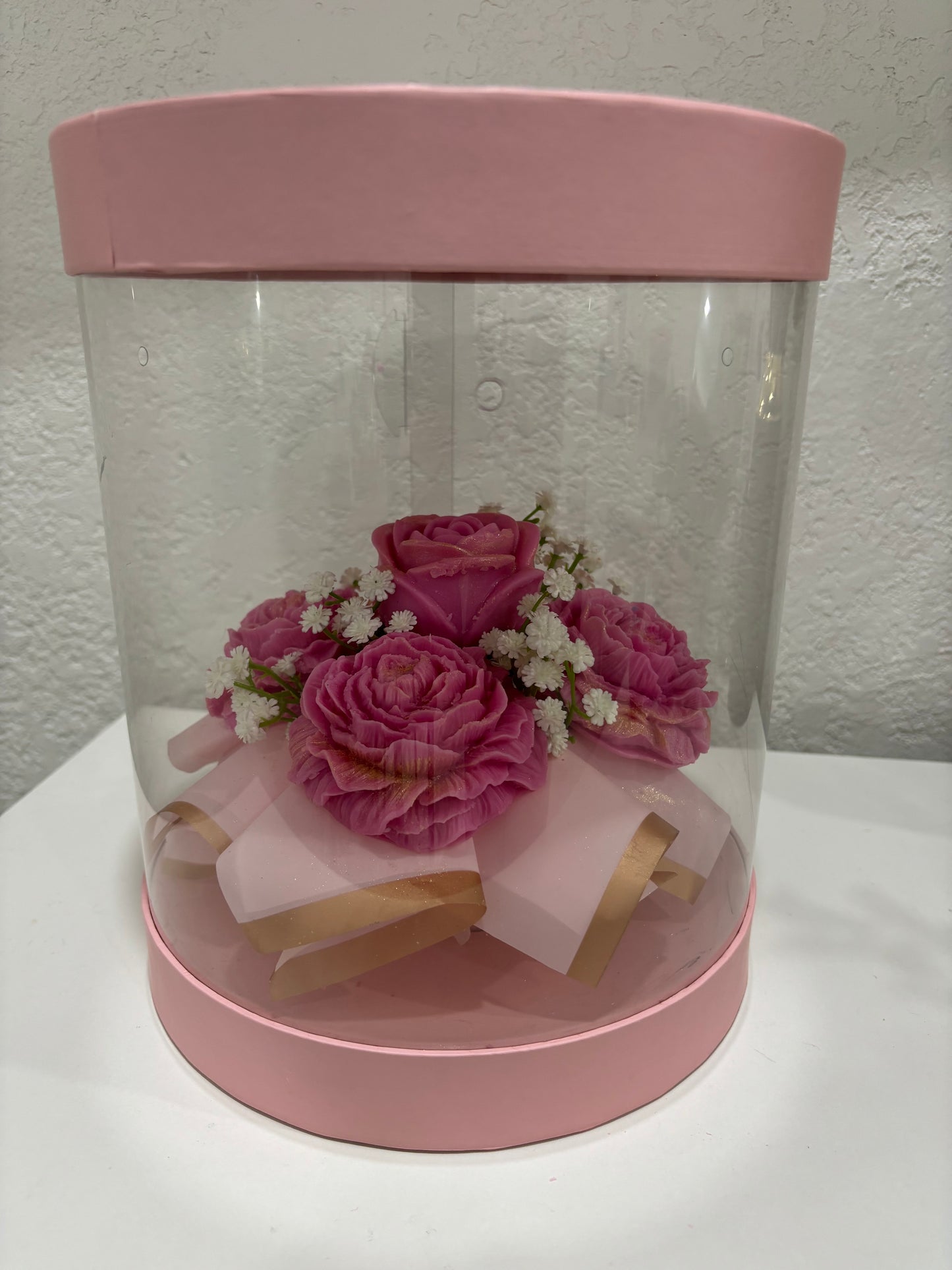 Pink Rose & Peony Candle Arrangement — Handmade Mother’s Day Gift 🌸