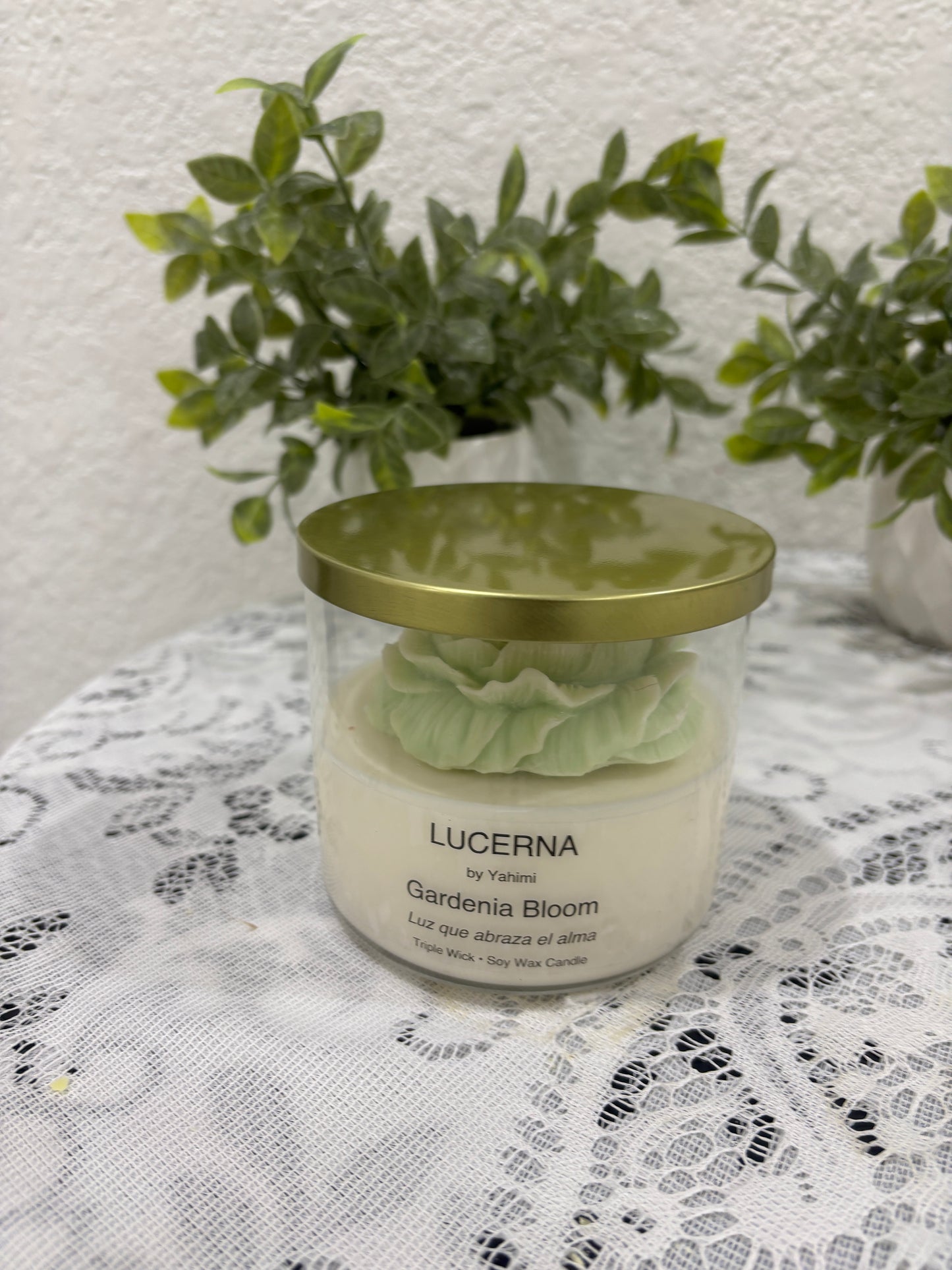 Gardenia Bloom Triple Wick Soy Candle