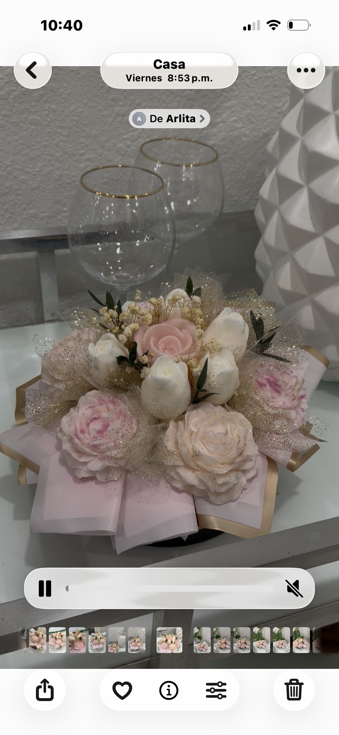 Soft Pink Wax Flower Bouquet