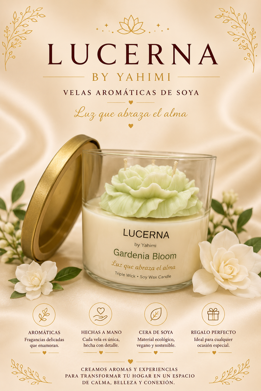 Gardenia Bloom Triple Wick Soy Candle