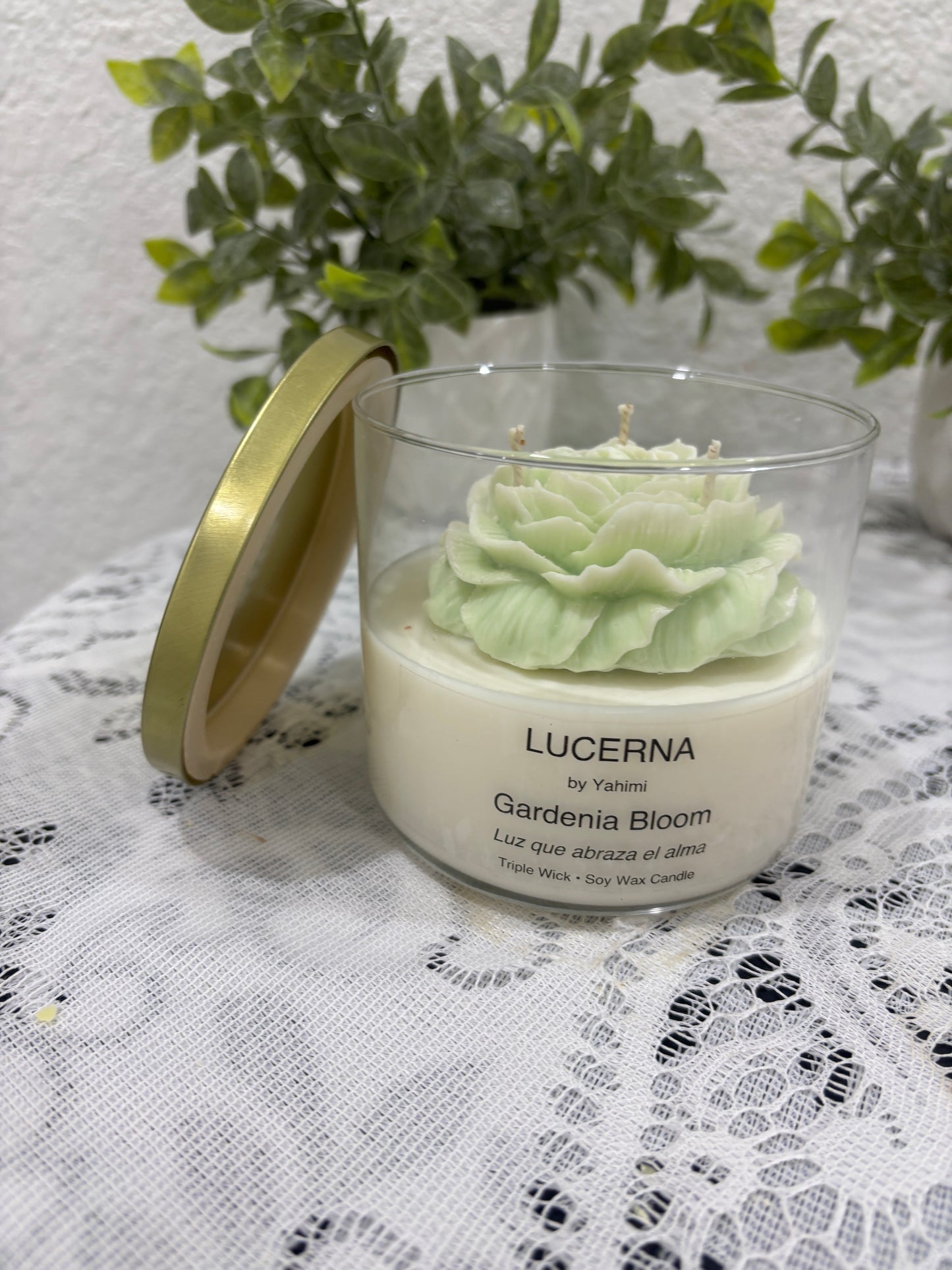Gardenia Bloom Triple Wick Soy Candle